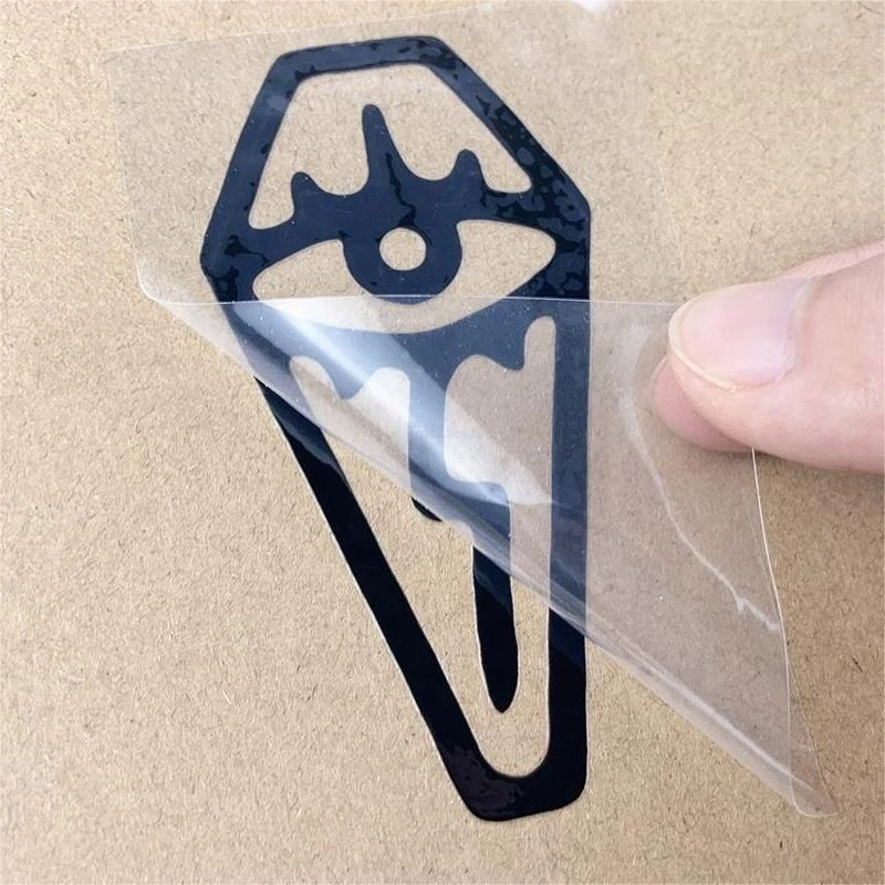 Custom Printed 3D black sticker Transfer Permanent Adhesive Metal Brand Logo Label