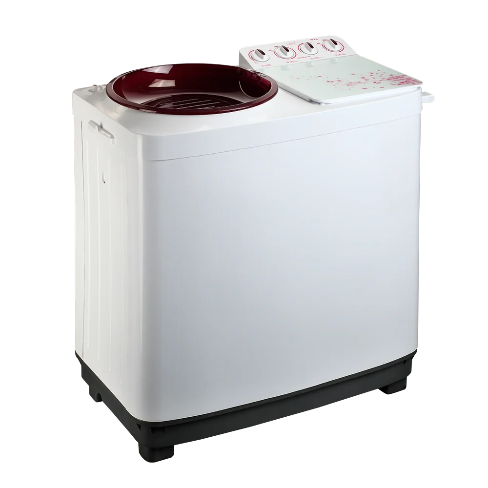 10kg good  price easy operation  twin tub clothes washing machine with dry basin series toughened glass cover