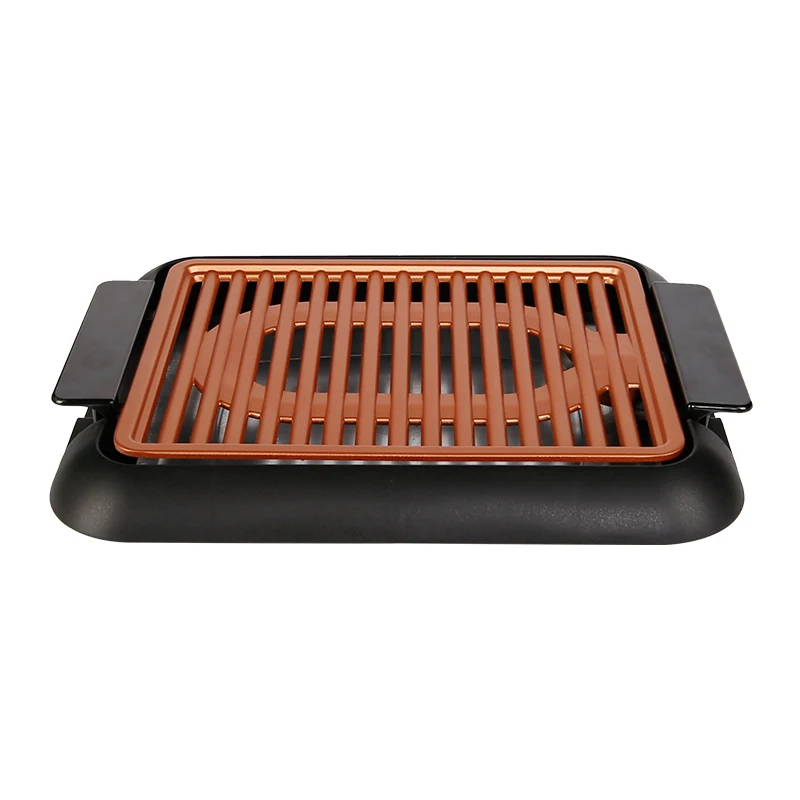 Popular Smokeless Self-control  aluminum detachable  non stick copper bbq grills for household