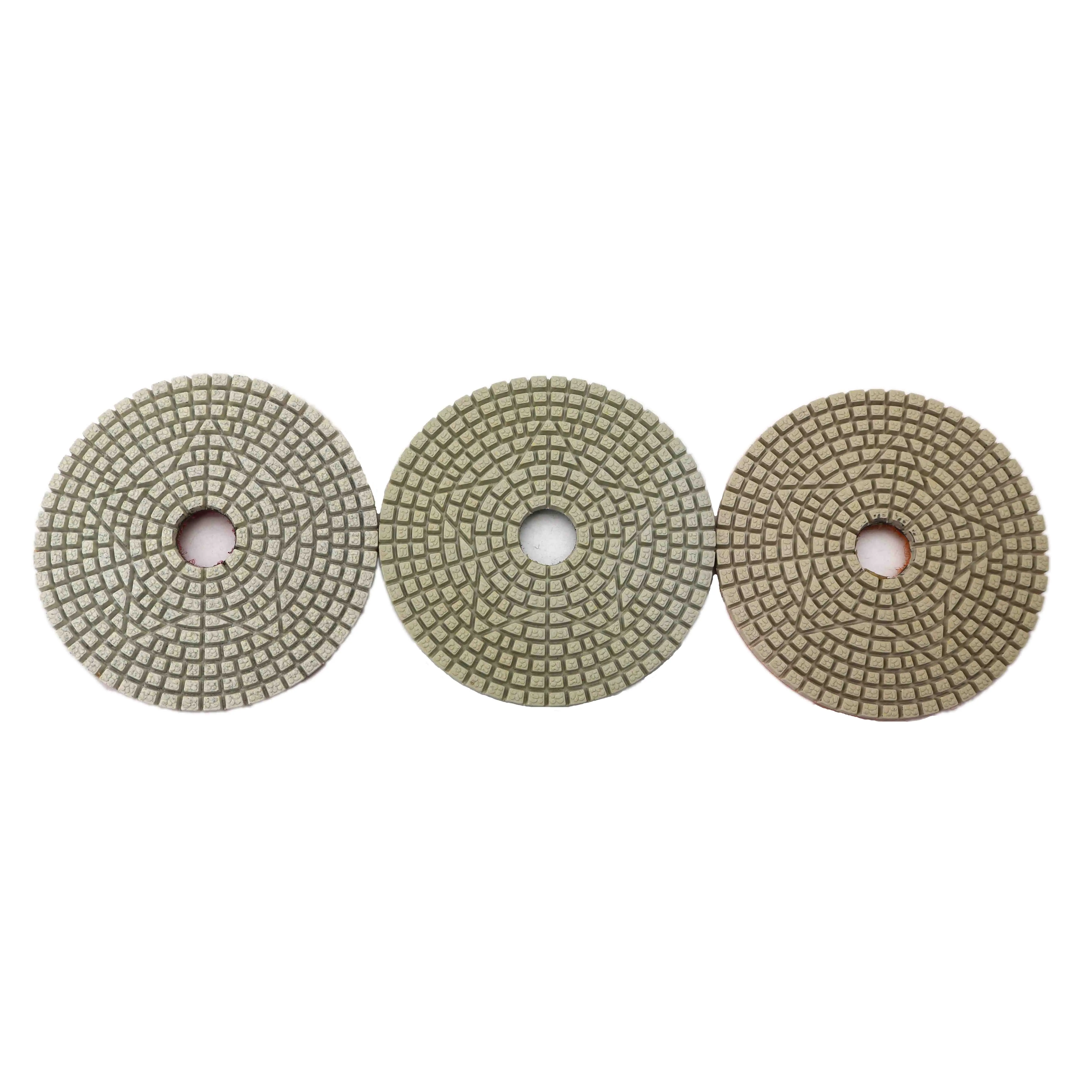 100mm Diamond Polishing Pads 3 Step Hybrid Polish Pad for Granite Quartz Porcelain