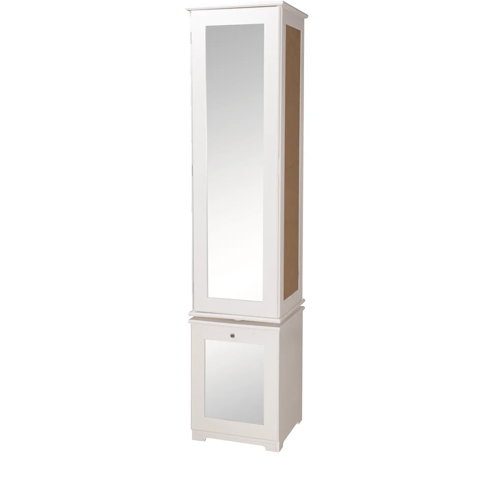 Высококачественный деревянный шкаф для украшений с зеркалом