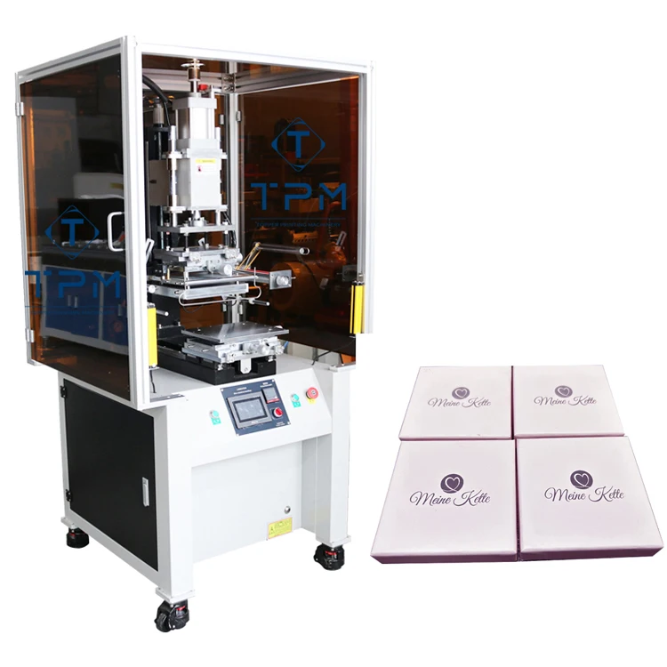 Pneumatic pvc card book cover plastic flat gold hot foil stamping machine for leather