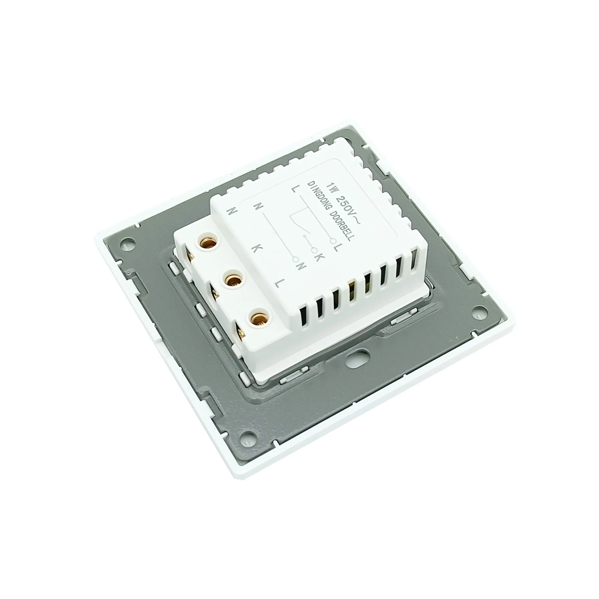 Doorbell with mounting box 86*86MM DND MUR Electric Doorbell  220V AC Small Loud Sound Doorbell For Hotel