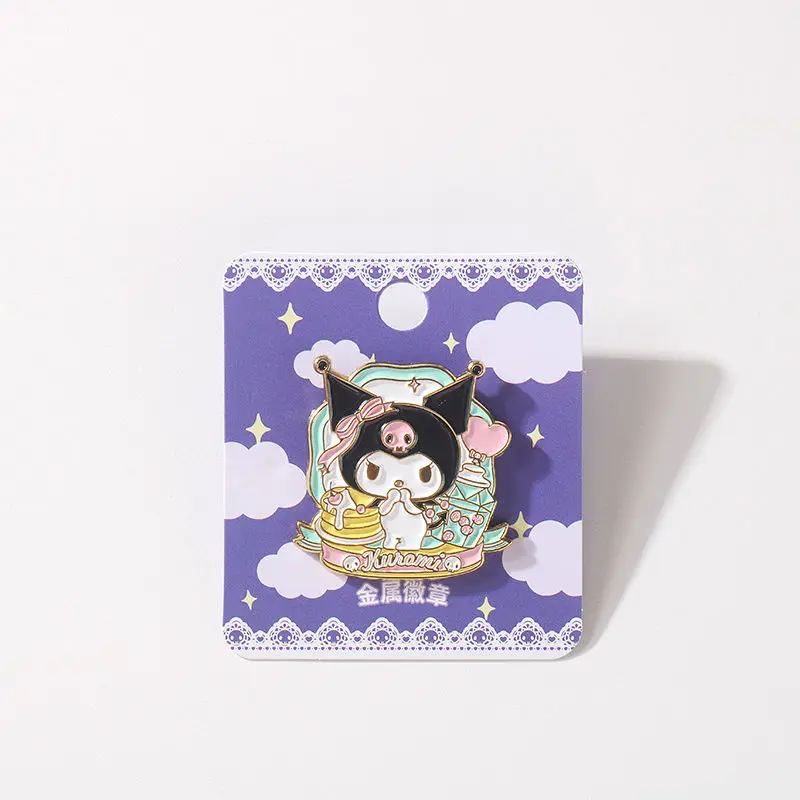 op Grade Exquisite Badge Souvenir Pins Cartoon Kuromi Melody Kuromi Cinnamoroll Fans Collection Metal Enamel Lapel Pins
