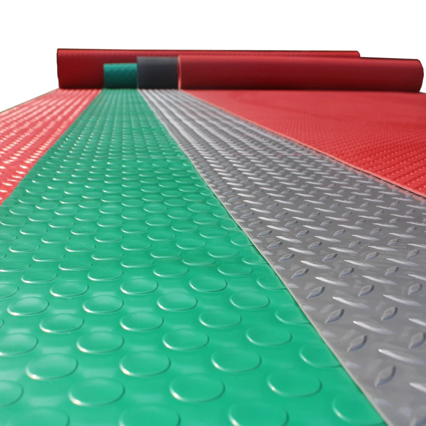 Hot Sale PVC Vinyl Workshop Floor Waterproof Anti Slip Coin Pvc Floor Plastic Mat Roll