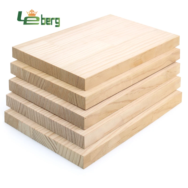 Construction Factory Direct Supply Solid Wood Panel 2440*1220*18mm Pine Rubber Rwood Finger Joint Board for Furniture