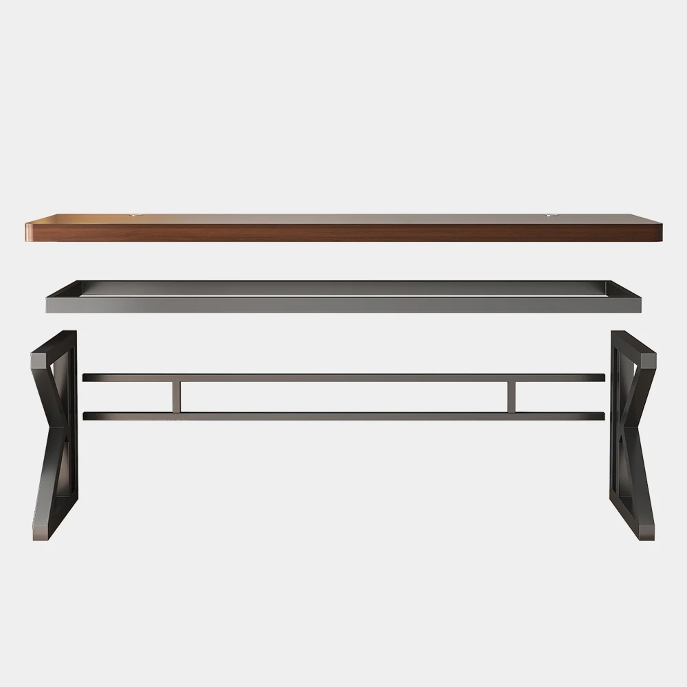 Home Office Furniture Modern Wooden Computer Table k Shaped Large Desktop Computer Desk with Storage