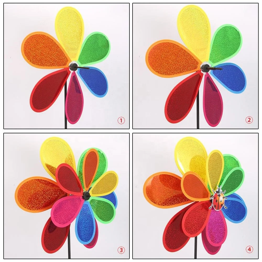 Decorative flashing windmill leaves wind spinner pinwheel windmill item