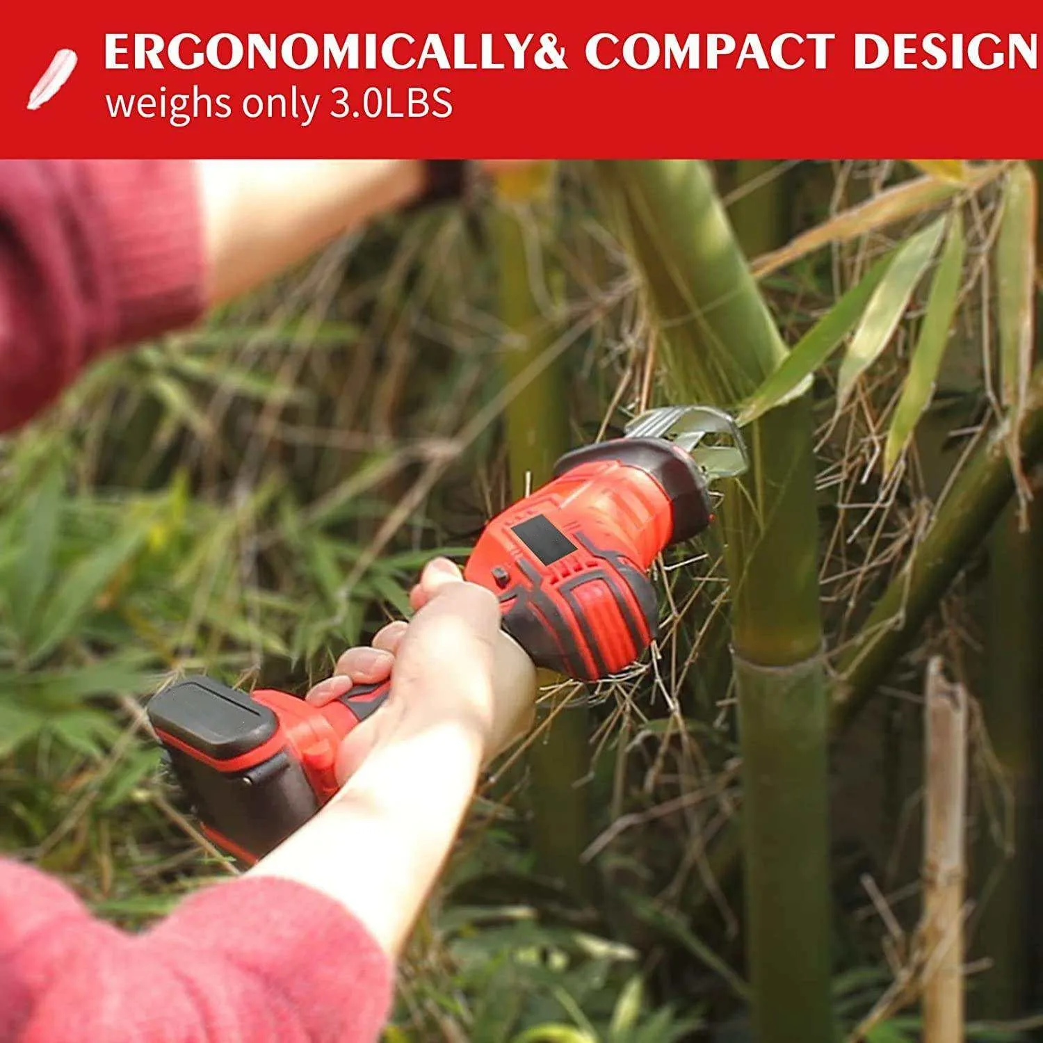 21V Cordless Reciprocating Saw Tool-free Blade Change 6 Saw Blades Kit Saber Saw for Wood Cutting