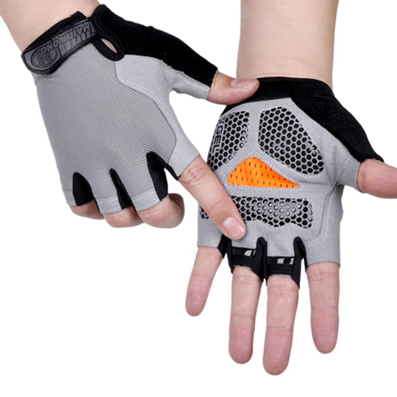 2023 New Design Anti-slip Anti-sweat Half Finger Gloves Breathable Outdoor Bicycle Glove for Men Women