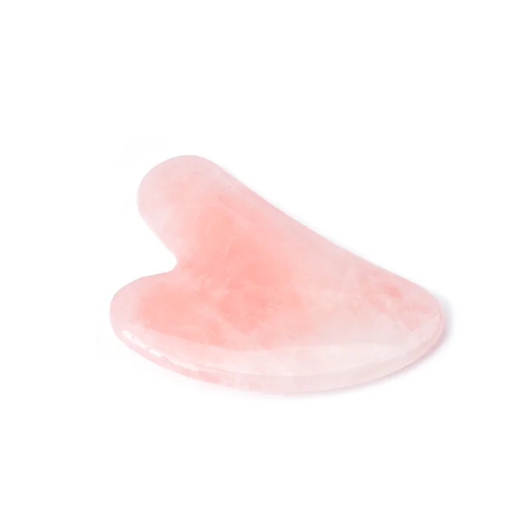 Rose quartz high quality custom logo personnalisable gua sha supplier