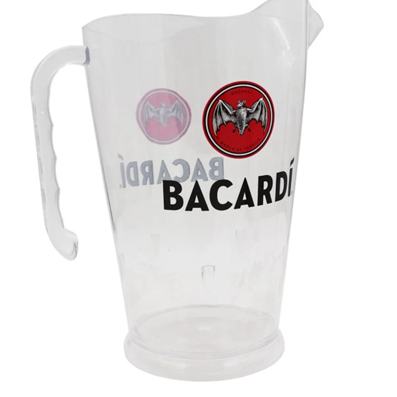 Custom logo 60oz stackable plastic pitchers promotional cooler plastic beer water plastic jug