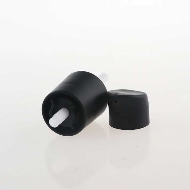20mm matte black treatment pump 24/410 cosmetic lotion pump cream pump