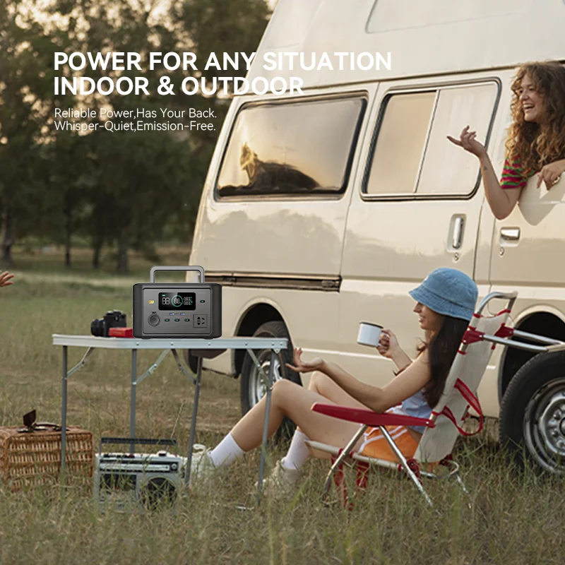 300W Portable Power Station AC DC output Charger Outdoor Big Power Bank with USB Type C Wireless Solar Generator Power System