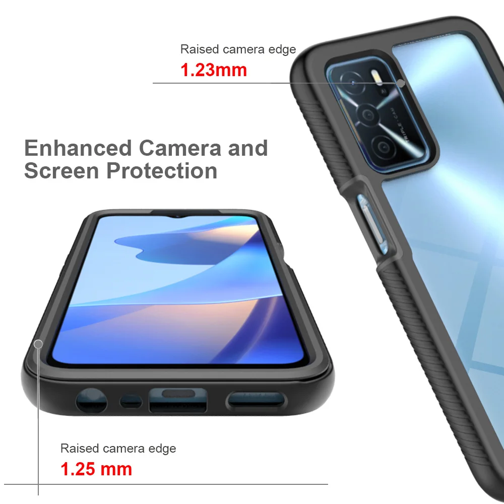 Комбинированная задняя крышка из ТПУ и поликарбоната для Oppo A16 ударопрочный чехол