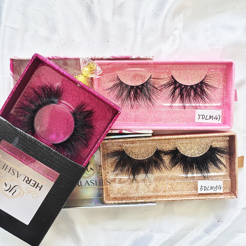Hot Sale Magnetic Black And Rose Gold Glitter Eyelashes Box Packaging