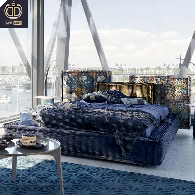 high end new design mix pupal colourful bed designer multiple colour cushions roche bobois bois mah jong bed