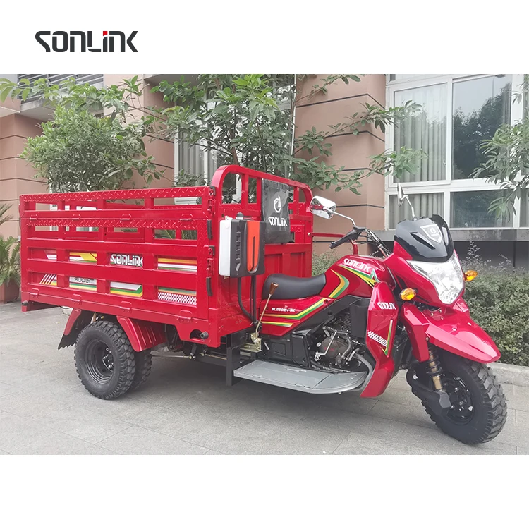 Sonlink Petrol Motorized 200CC Motofurgon Conteneur Garbage Tricycle Three Wheel Automatic Gear Box Cargo Motorcycle