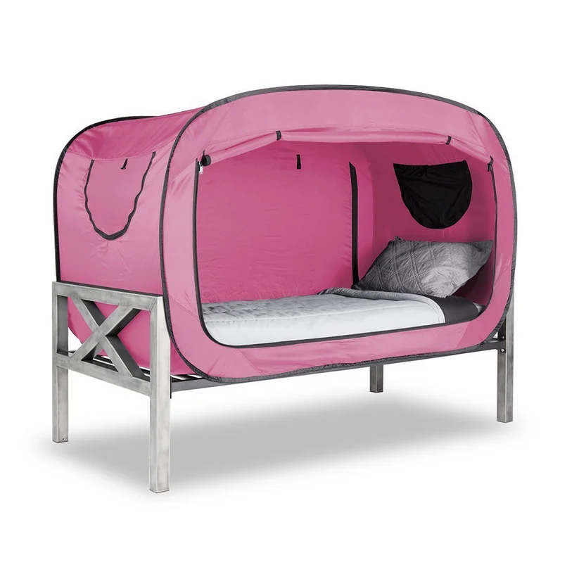 Wholesale custom pop up tent folding portable frame breathable 1 person twin bed size pop sleeping bed tent privacy for adults