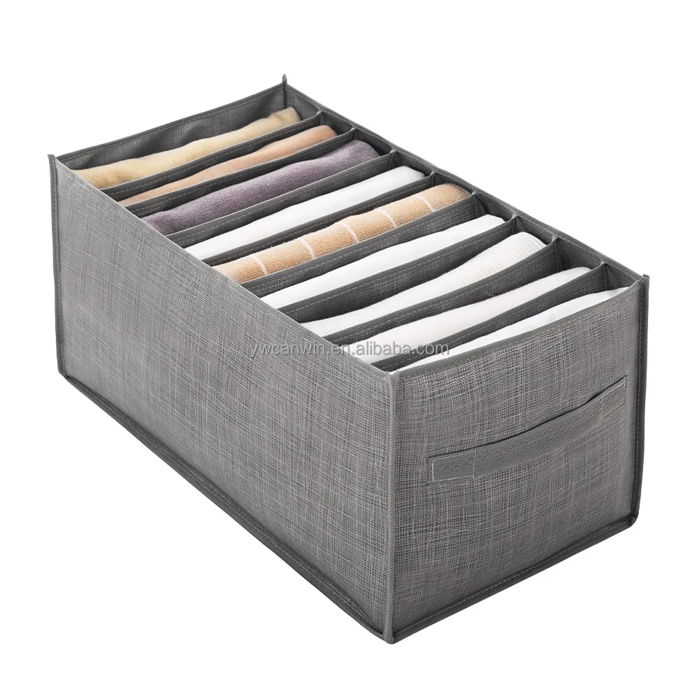 7 and 9 Grids Wardrobe Clothes Organizer Foldable Drawer Dividers for Clothes Jeans T-shirt Closet Organizers and Storage