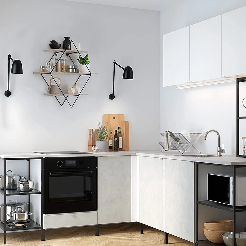 Handmade wooden wall shelf with metal shelf