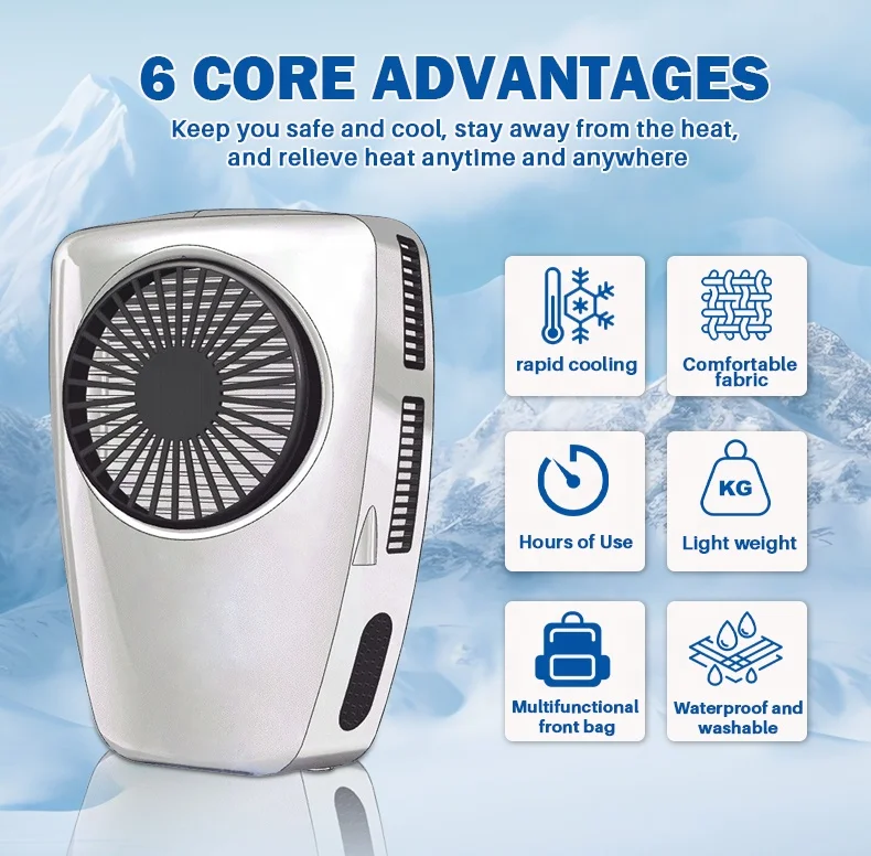 Working in The Heat Jacket Rechargeable Air Conditioning Vest Cool Clothes for Hot Weather with Pockets Jacket