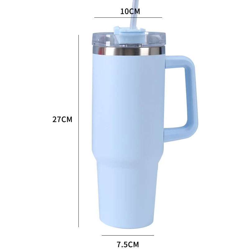 40oz Tumbler Double Wall Vacuum Stainless Steel Travel Mug With Lid and Straw