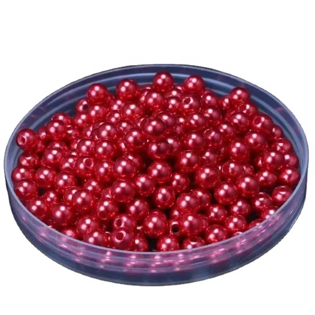 Factory Direct Sale Cheap Price 60 colors Imitation ABS Plastic Pearl Beads With Holes