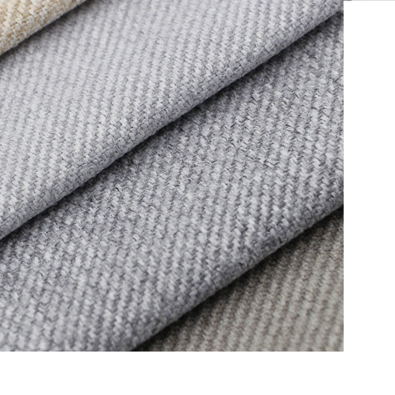 Wholesale Furniture Textiles Durable Polyester Tweed Twill Texture Sofa Upholstery Fabric