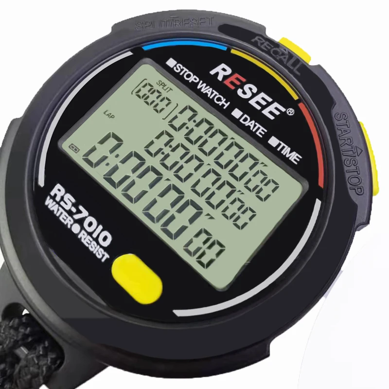 Запись 20 воспоминания Lap сплит времени с учетный счетчик и календарь часы с будильником спортивных тренеров и относится цифровой секундомер