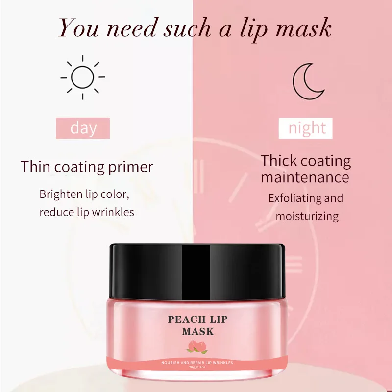 Private Label Natural Skin Care Strawberry Peach Orange Sugar Scrub Hydrating Collagen Lip Care Lip Sleeping Mask