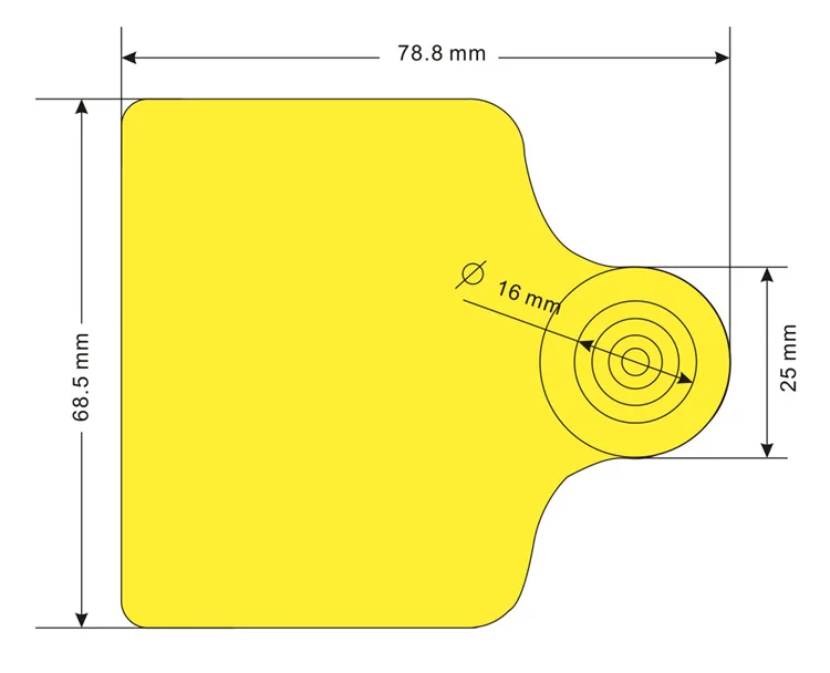 ISO18000-6C/EPC GEN2  UHF animal ear tag for Cattle/ Cow/ Pig with Laser printing