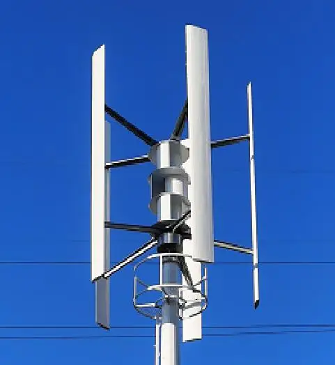 Micro Wind Turbine Clean Energy Power Generation Green Quiet Residential Vertical Axis 50kW Home Use