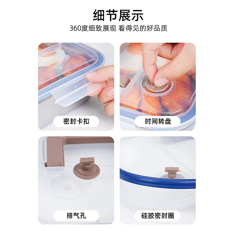 Food Grade 304 Stainless Steel Leakproof Food Container Bento Box Lunch Box Fresh Boxes for Kids And Adults