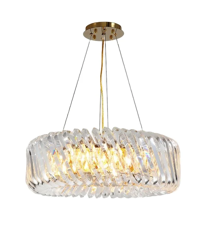 60CM newest gold metal circle crystal pendant chandelier lights