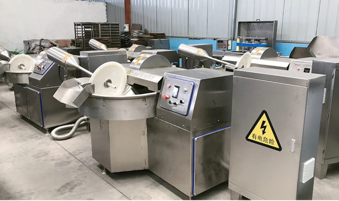Direct Factory Supply Meat Bowl Cutter Machine Meat Chopping Mixing Machine for Sausages Processing