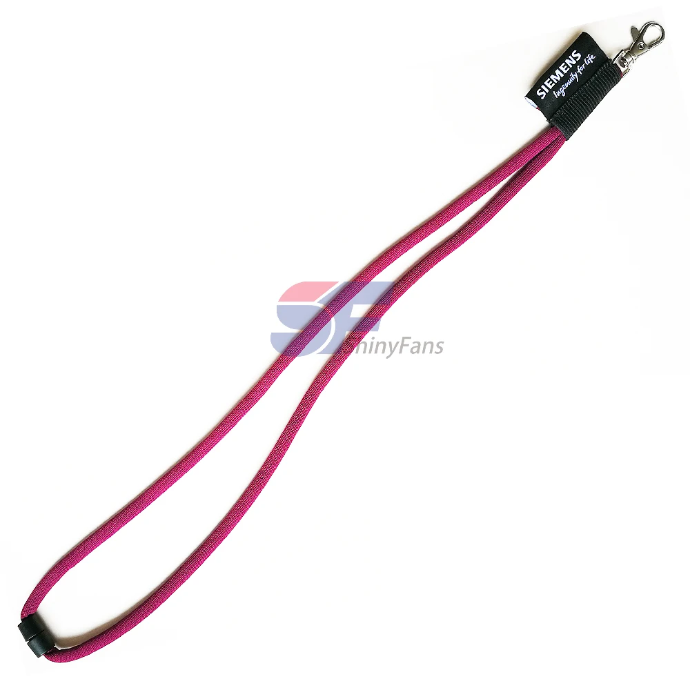 Beautiful fashion cotton round rope key chain lanyards for promotional