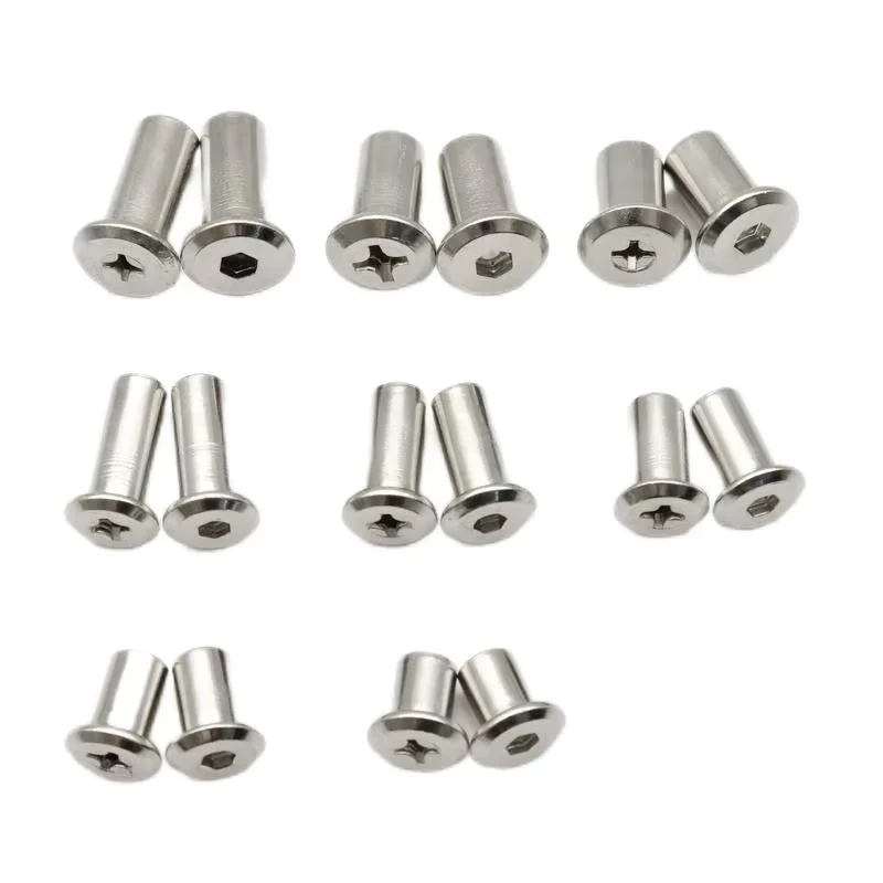 Fastener Wholesales Stainless Steel 304 316 Flat Head Hexagon Socket Sleeve Barrel Nut