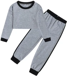 Kids 10 Years Girls Tie Dye Clothes 2 Pieces Crop Tops + Pants Set 18 Months - 14 Years Children
