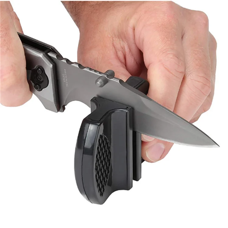 Two slot knife sharpener portable fast knife sharpener of grinding size mini knife sharpener