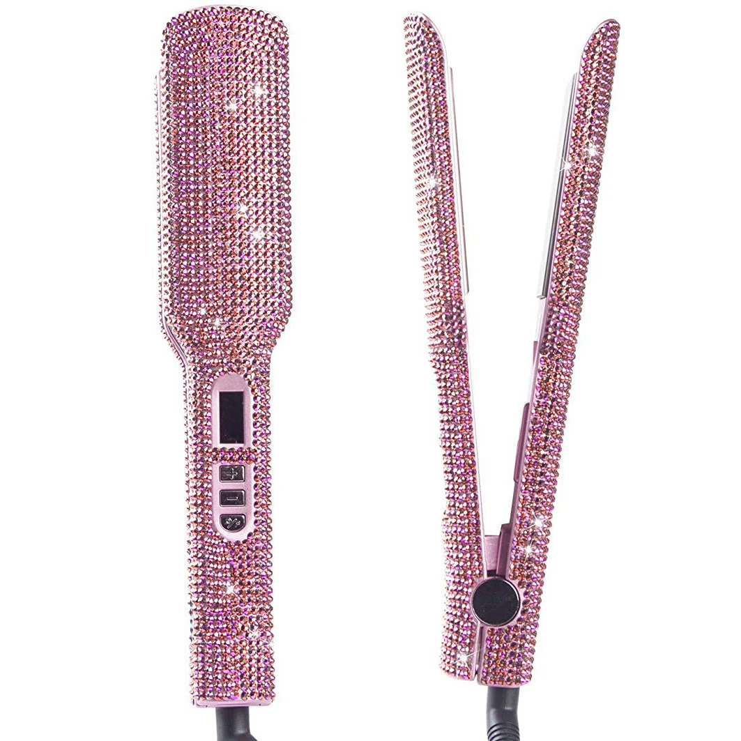 Crystal Hair Flat Iron Bling Hair Straightener Ceramic Hair Straightening Irons Bling Flat Iron