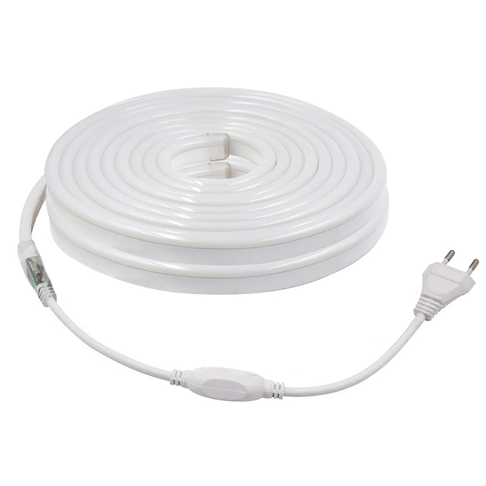 LED RGB Neon Strip Rope Light Wall Touch Switch 220V 110V 24key Remote control Power Kit Flexible Silicone Lamp Waterproof