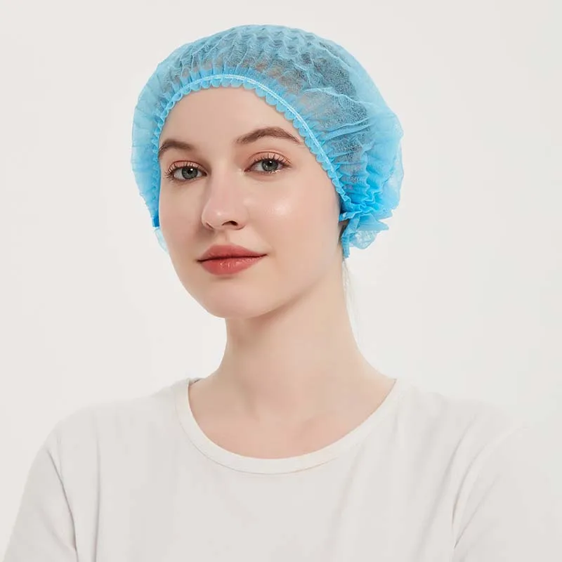 Распродажа Высококачественная одноразовая Нетканая 18-дюймовая синяя шапочка для волос в наличии
