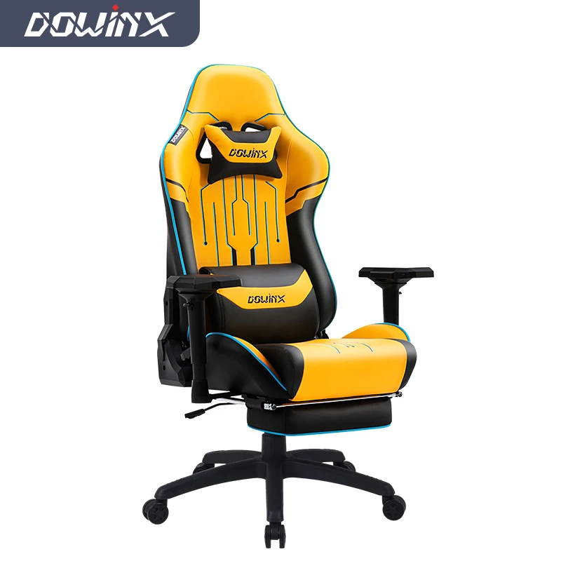 Dowinx Big and Tall High-end Wholesale Gaming Chair Breathable Leather Computer Chair with Feetrest