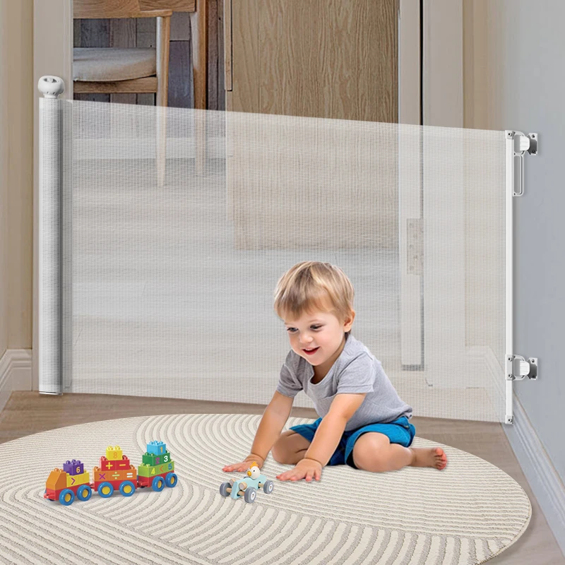 Probebi SG025 high quality mesh safety door stair gates retractable baby gate for child and kid