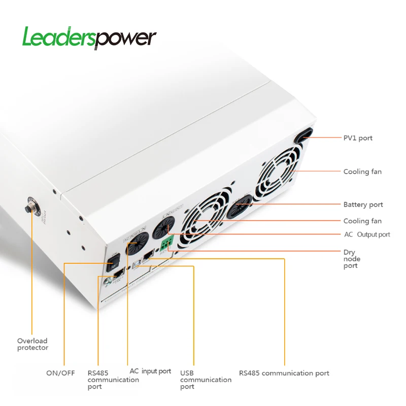 Solar Hybrid Inverter 5KW 220V 80A High Frequency Sine Wave Inverter And Converter For Home 5KW Solar Power System