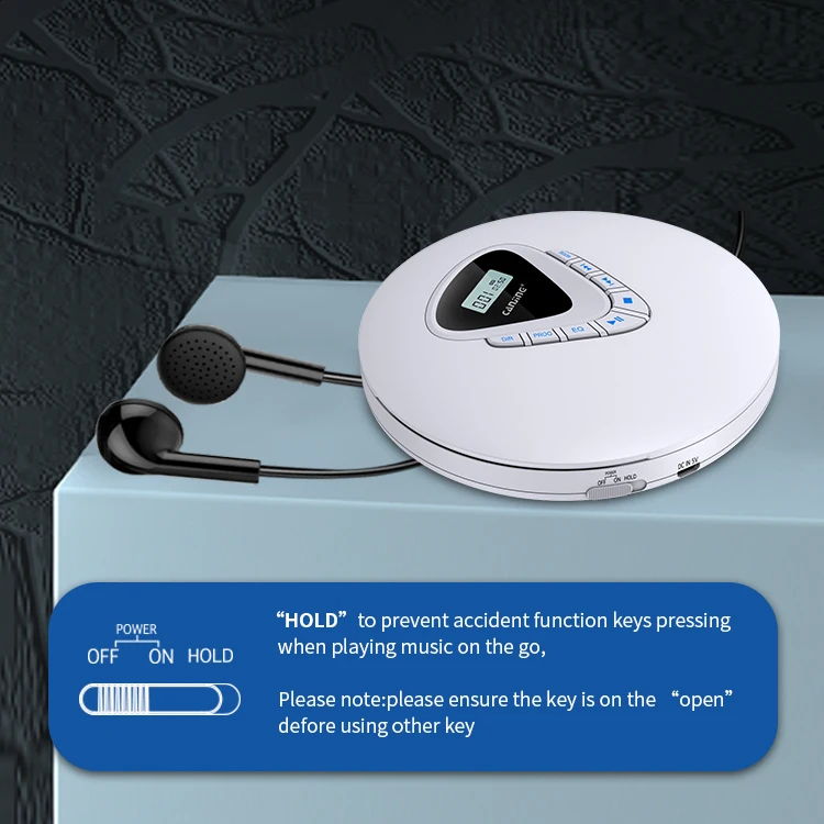  Пользовательский портативный CD-плеер Discman со встроенным аккумулятором для дома и