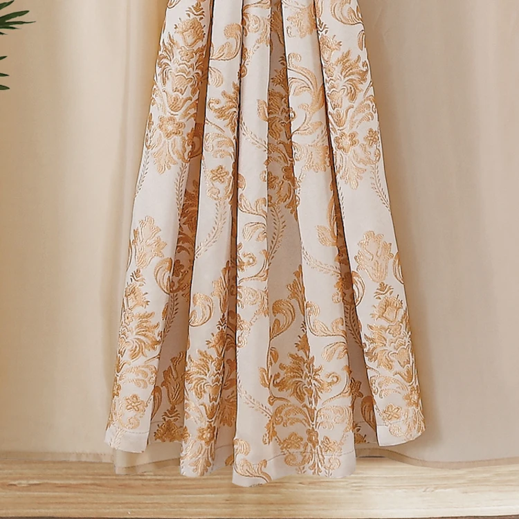 Top Quality Cortinas Decorativas Elegant Home Curtain Set For Living Room