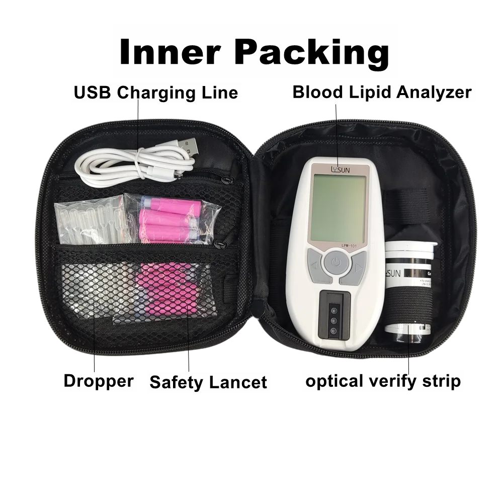 Lysun LPM-101 Blood lipid analysis meter Blood Testing home care clinical