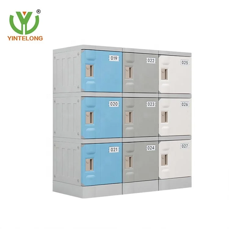 Yinlong ABS plastic locker Student color bag storage cabinet Swimming pool bathroom Fitness changing locker Soft corner cabinet
